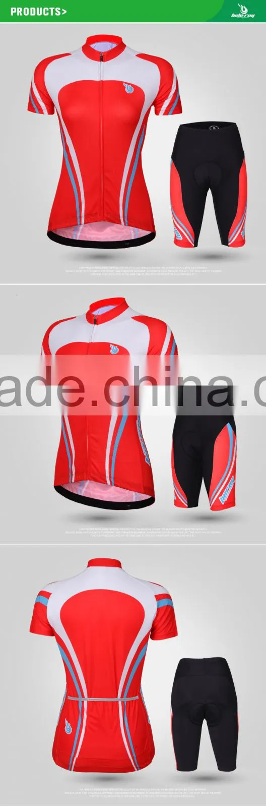 BEROY top quality race cycling skin suit,female short sleeve mountain bike garment with cycling pad