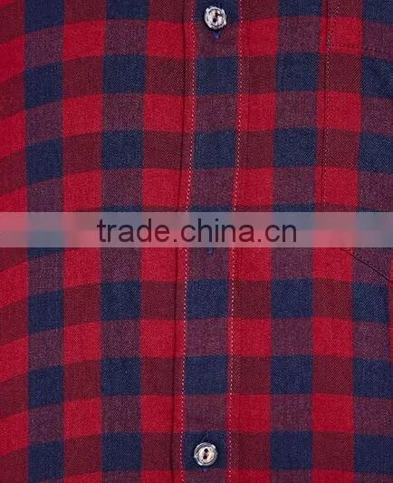 Thin section plaid shirt with short sleeves