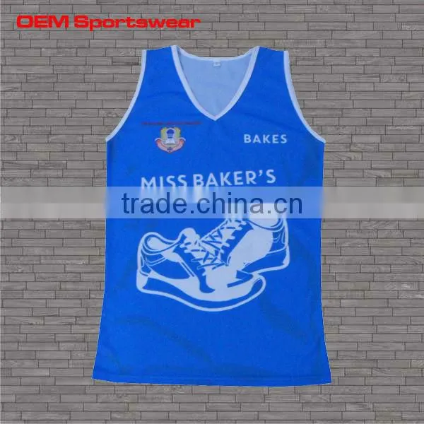 hot sell custom sublimated running shirts with high qultiy
