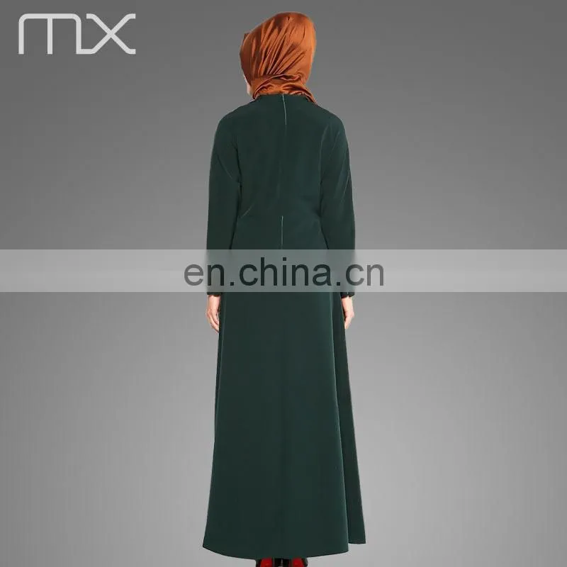 Fashionable muslim ladies wide bottom abaya A line design islamic jilbabs 2017