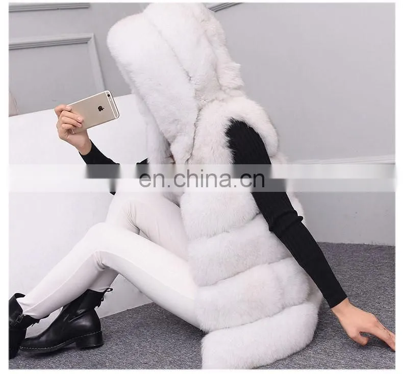 2015 New Design Genuine Fox Fur Short Vest Colorful / Fur Vest Fox
