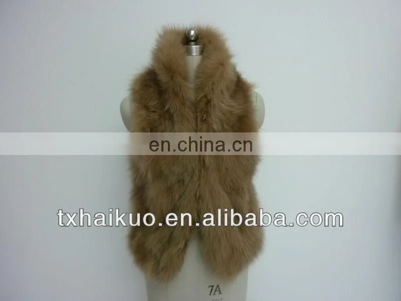 2013 fox fur stand collar vest