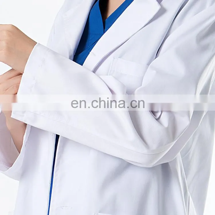 white women's 65%polyester 35%cotton lab coat