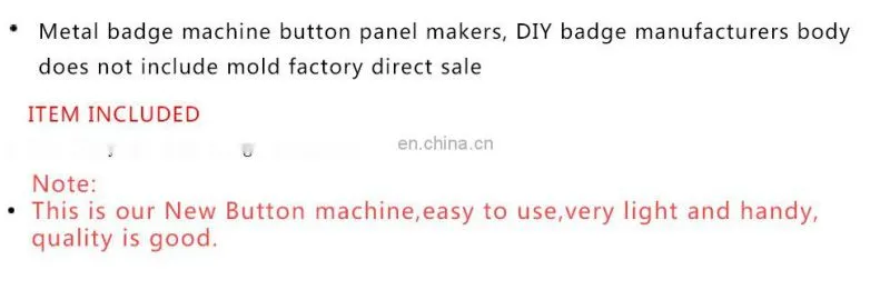 Metal badge machine button panel makers, DIY badge manufacturers body does not include mold factory direct sale