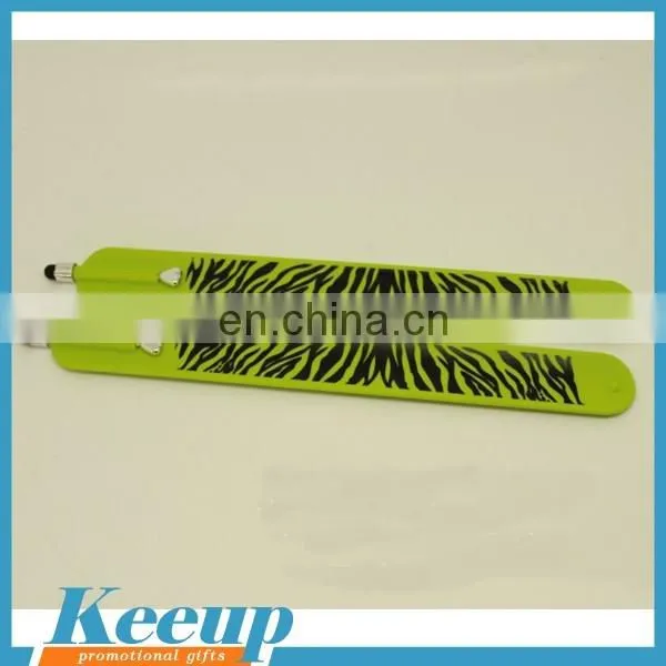 Custom LOGO print Silicone Bracelets thick silicone tip stylus pen