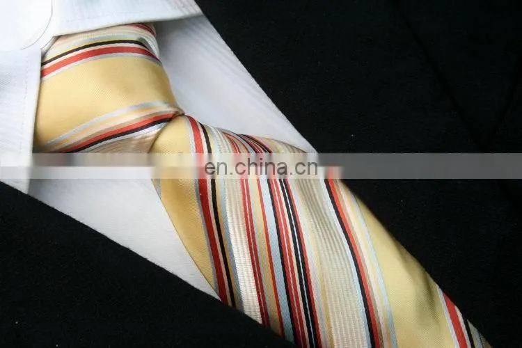Men High Quality Decoration Plaid and Stripe pattern Green Clean Neck Tie
