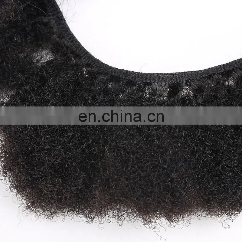 Factory Wholesle High Quality Afro Kinky Curl Human Hair Weft Double Drawn