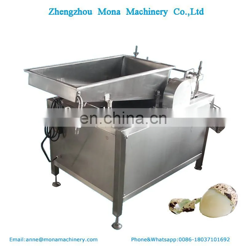 Boiled quail egg shell peeler in the spiced quail egg product processing line