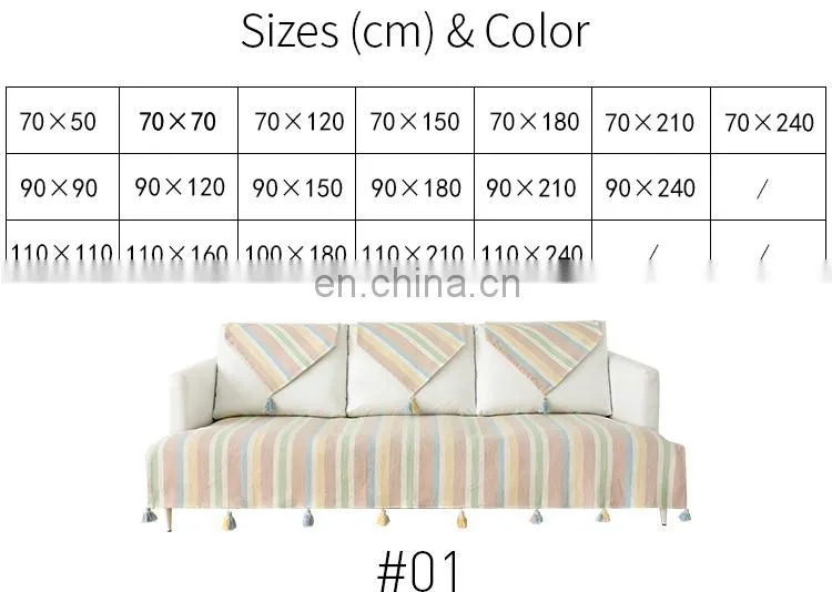 Wholesale non slip cover stripe sofa couch protection sofa cover for home decor