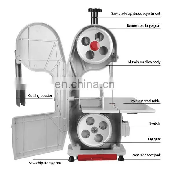 frozen fish meat cutting machine / kitchen equipment bone saw/ portable meat saw machine