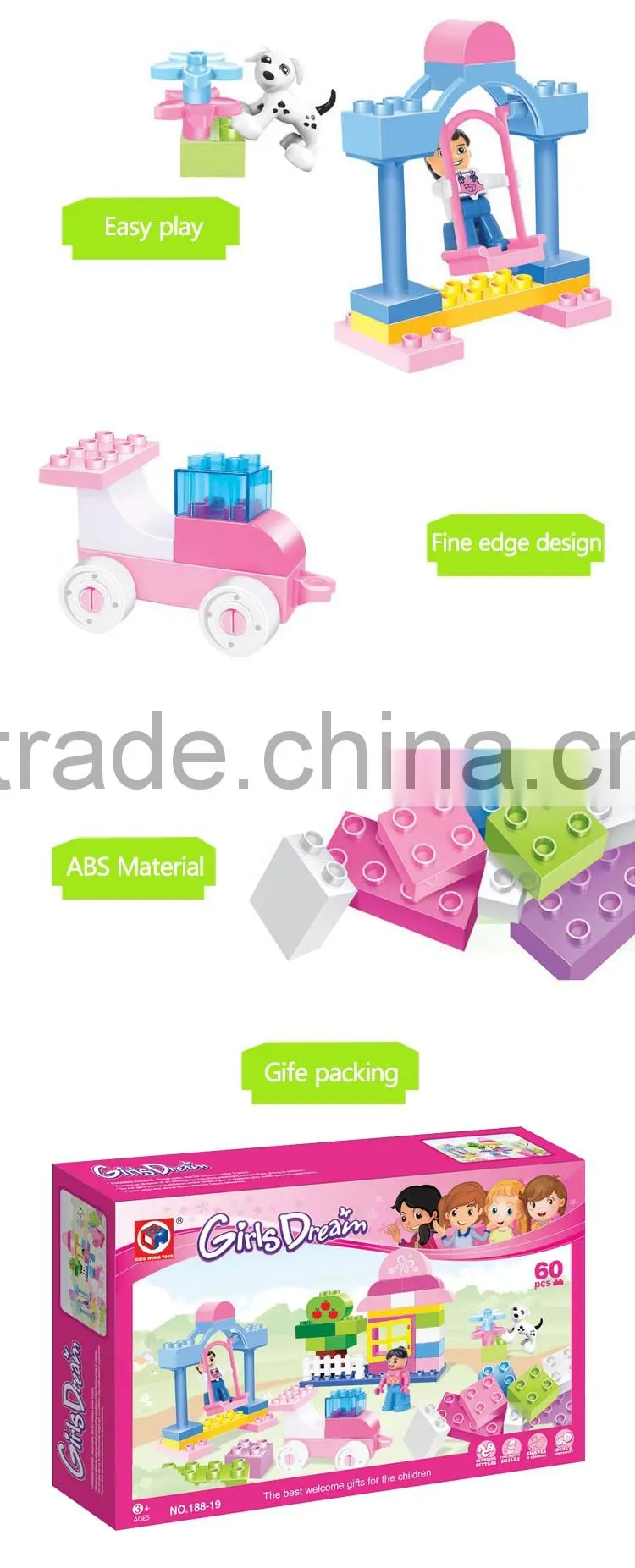 JSTOYS plastic building blocks toys for kids
