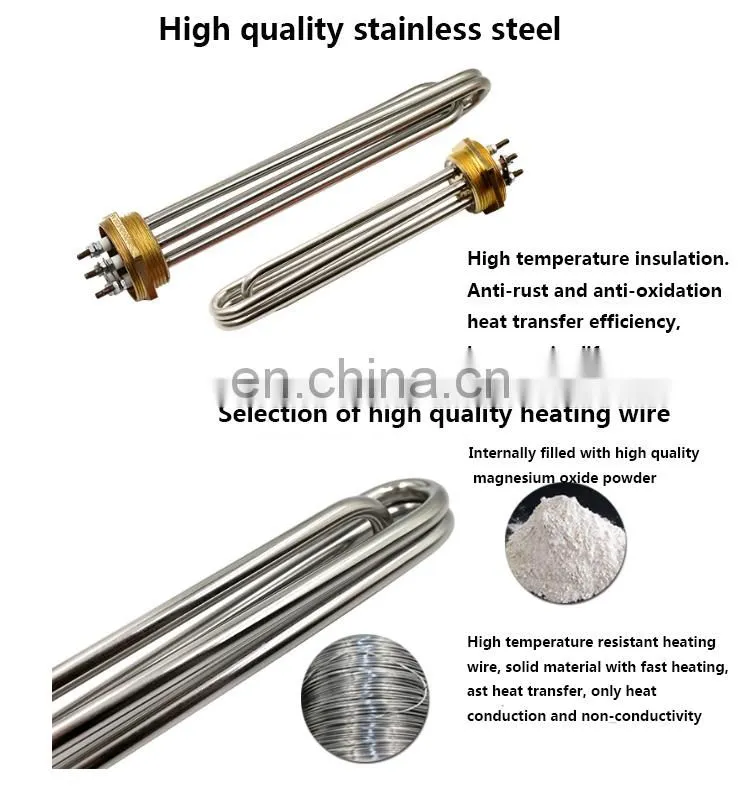 304 stainless steel heating pipe Hex thread aluminum heating pipe for water pipe heating cable