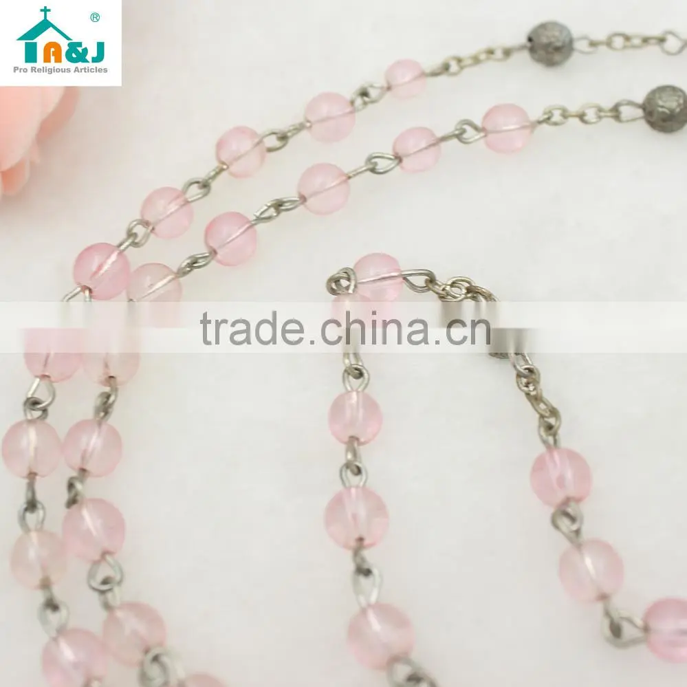 Hot sale plastic rosary bead necklace