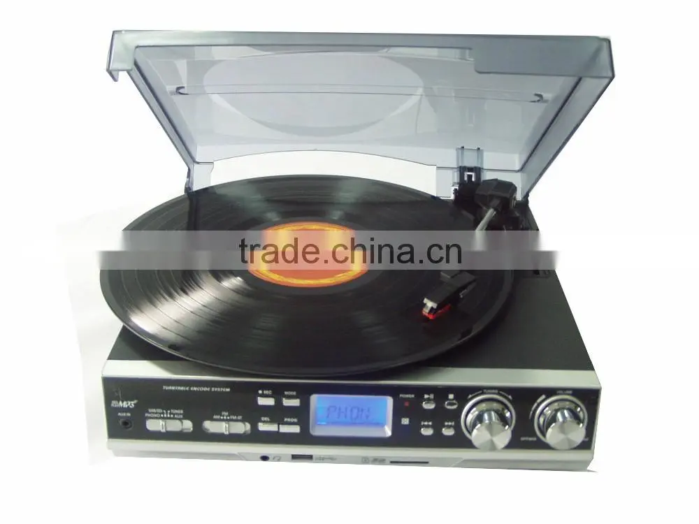 hot sale USB bluetooth Vinyl Suitcase Style Turntable record player