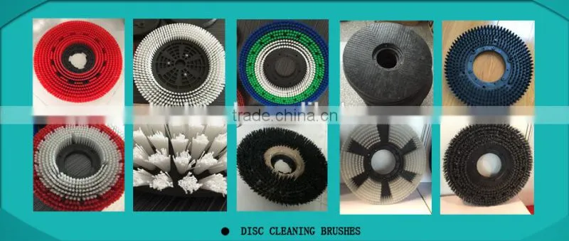 Disk brushes for floor scrubber