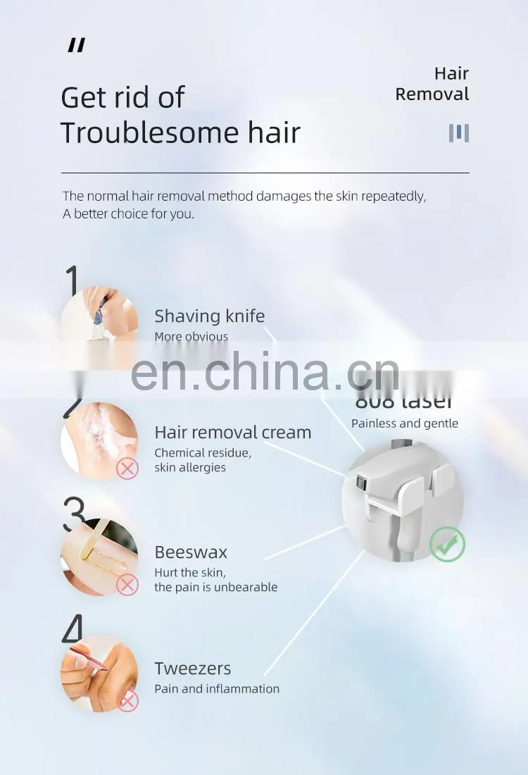 Triple 3 wavelength diode laser diodo lazer ice platinum hair removal 808nm depilacion titanium machine 2021 price