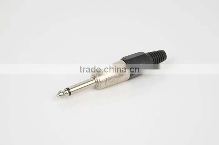 Audio 6.35mm Jack Plug Mono Cable Connector QT001
