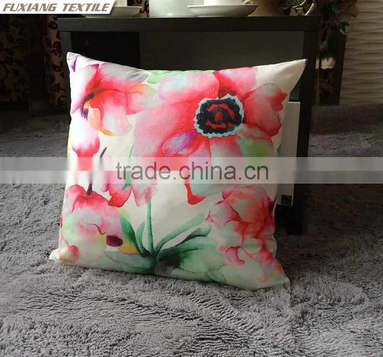 digital print flowers pillow cushion