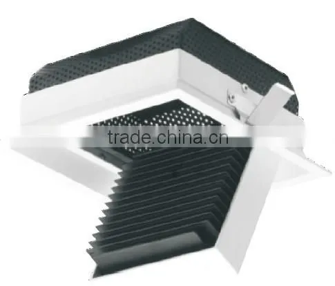square tiltable 90 degree led downlight
