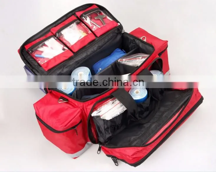 Custom emergency preparedness first aid kit use in camping