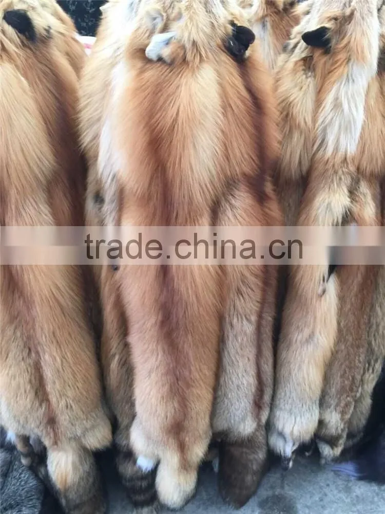 Factory Wholesale Fabric Material Fox Skin Natural Red Fox Fur Skin