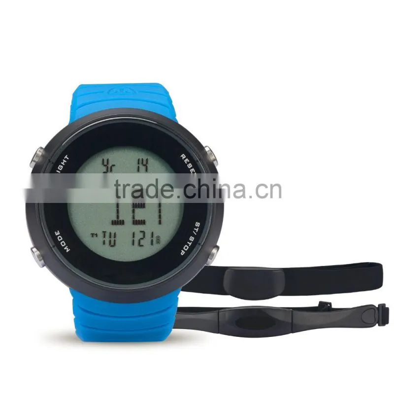 5.3k Frequency soft chest belt heart rate watch with step