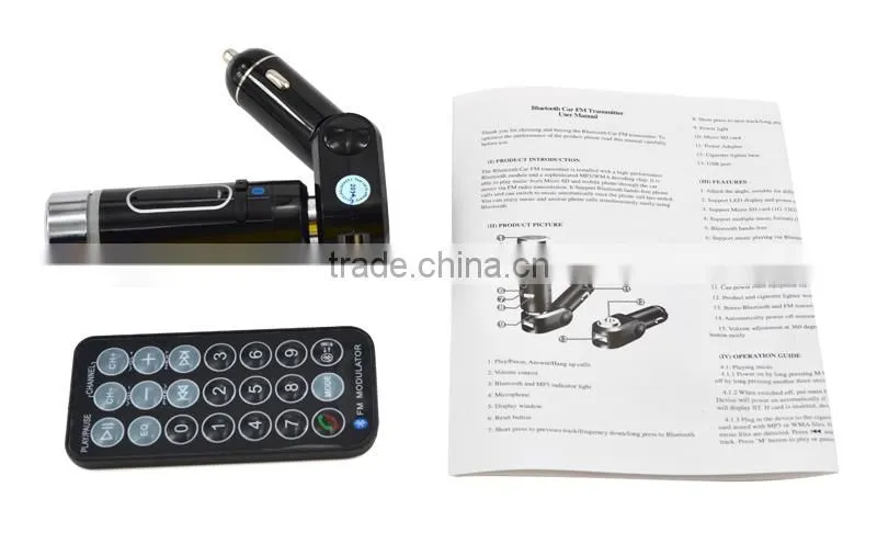 New Arrival Universal 3 in One Car Charger FM Transmitter Car Bluetooth Kit
