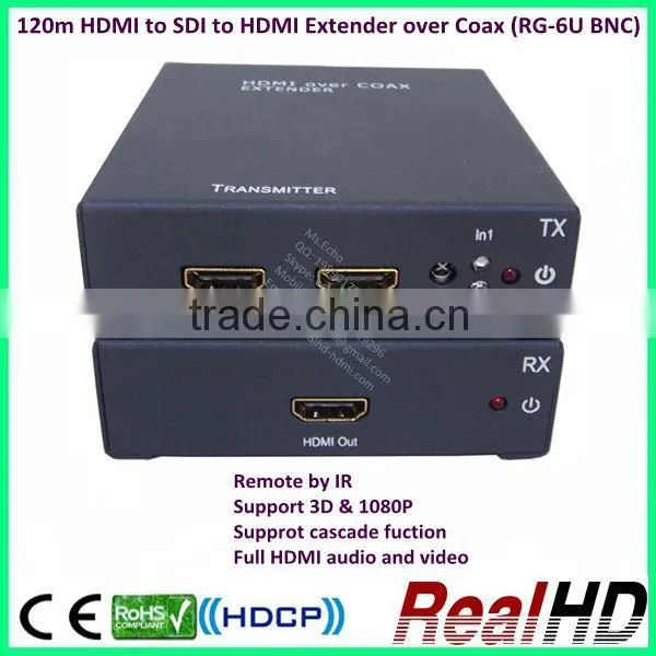 2016 China Hottest 120m 1080p HDMI to SDI to HDMI Extender