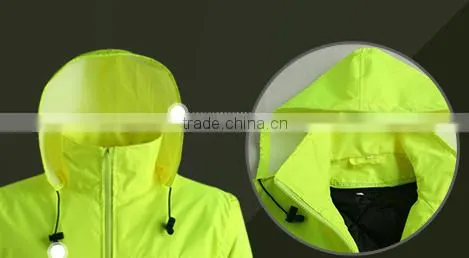 Reflective Padded raincoat with reflective reflective