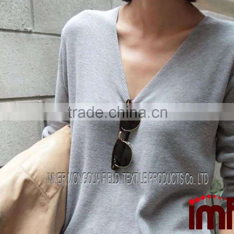 Street Style Cashmere New 2016 Royal Blue Sweater