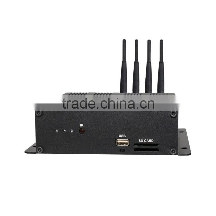 Mobile DVR Type Support 4 Wireless Camera Double SD Card GPS&WiFi&3G Optional 4 Channel Mobile DVR for Car Bus Truck with 1 Year