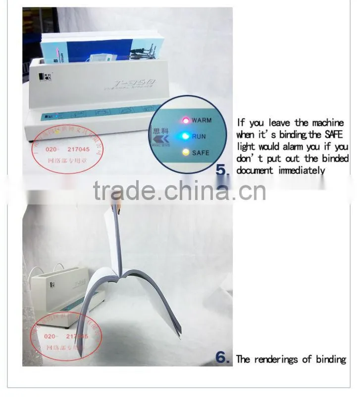 Office equipment perfect thermal binding machine