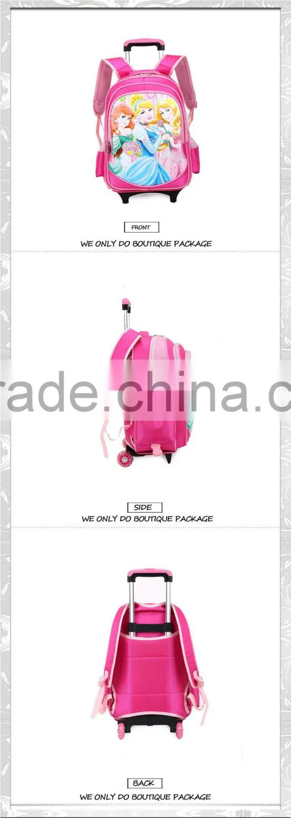 XF B-054 girls lovely trolley backpack cartoon people backpack