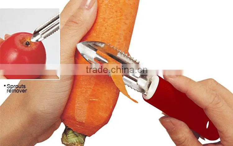 ABS+S/S+PP 18.5*2.4 High quality kitchen utensil multifunctional stainless steel peeler/fruit peeler slicer/potato peeler/peeler
