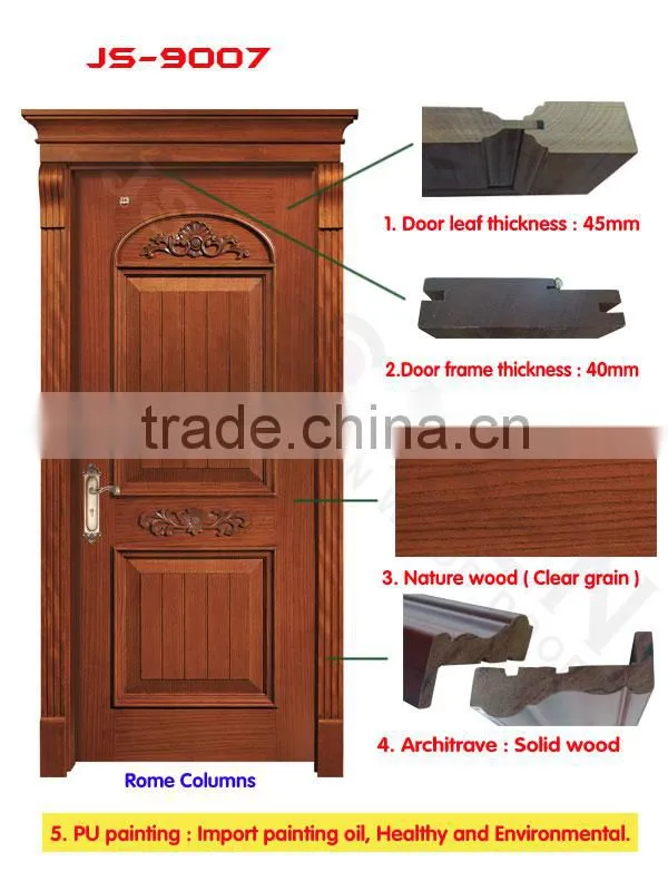 classic design for hotel burma teak wood doors