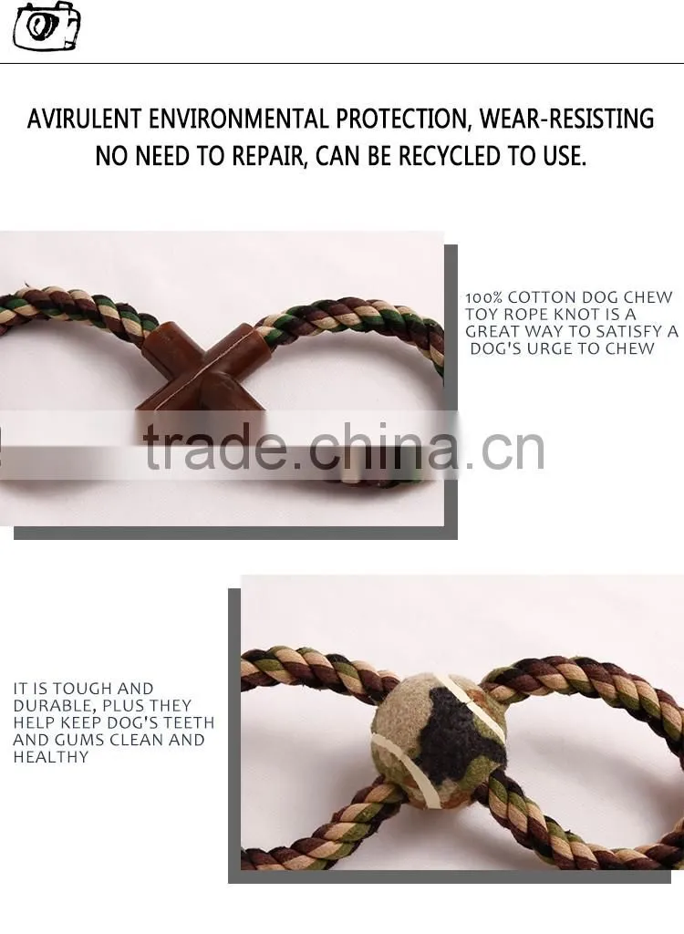 cute and high quality colorful rope toy for dog chewing