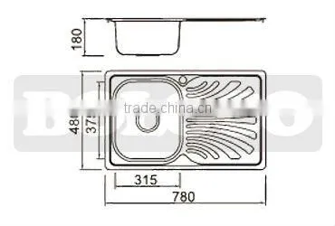 Kitchen ware kitchen sink size BL-824