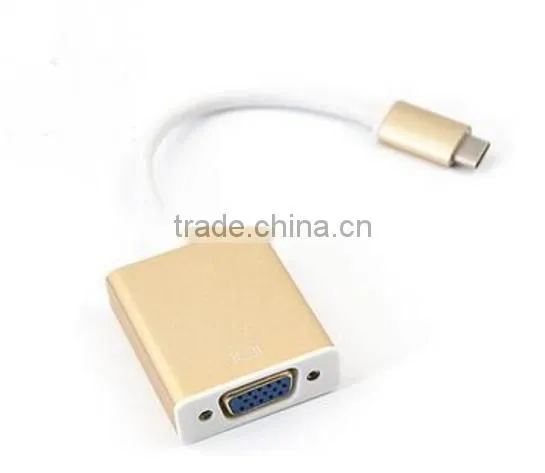 Type C USB to VGA Cable Audio Aluminum alloy shell