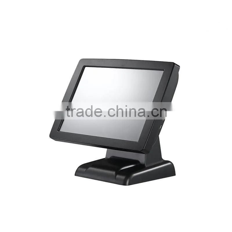 pos terminal 15 inch two touch screen cashier machine for Restaurant pos