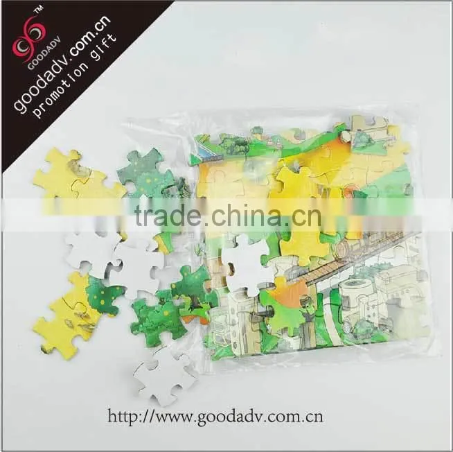 Business gift souvenir promotion jigsaw puzzle games / blank jigsaw puzzle