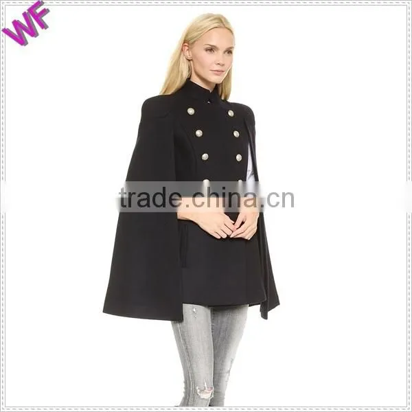Custon Fashion military wool poncho