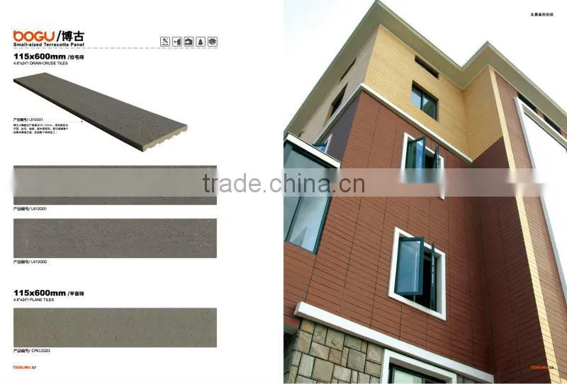 115x600mm exterior cladding brick face panels