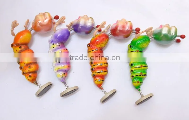 Pearl Powder 4 inch Plastic Caterpillars Promotional Magnetic, Kids Educational Outdoor Toys