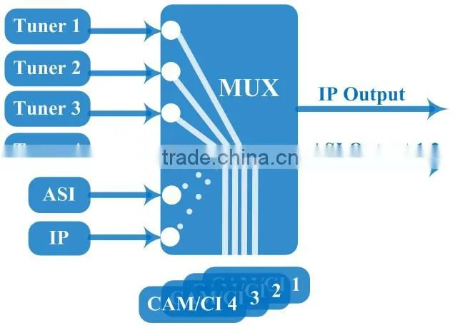 DVB IP IRD DVB-T2 With CI input Satellite Receiver Decoder For Encrypted Channels