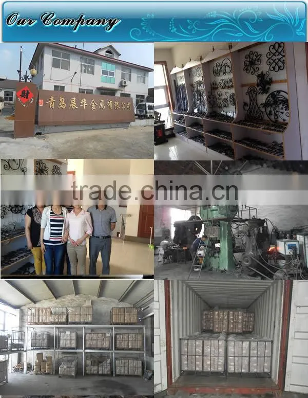 Ornamental Carbon Steel Fence Railing Wrought Iron Scroll