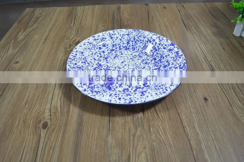 9088 big deep plate with speckle
