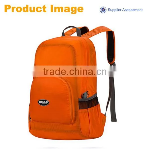 2016 Sannovo Wholesale new design soft foldable custom backpack, folding school backpack