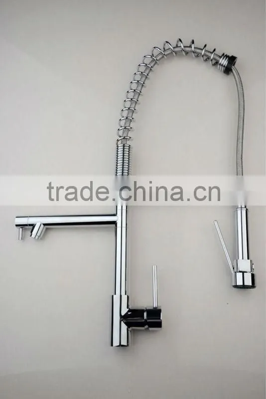 Single Handle Deck Mount Flexible Kitchen Faucet With Hose QH0783-2