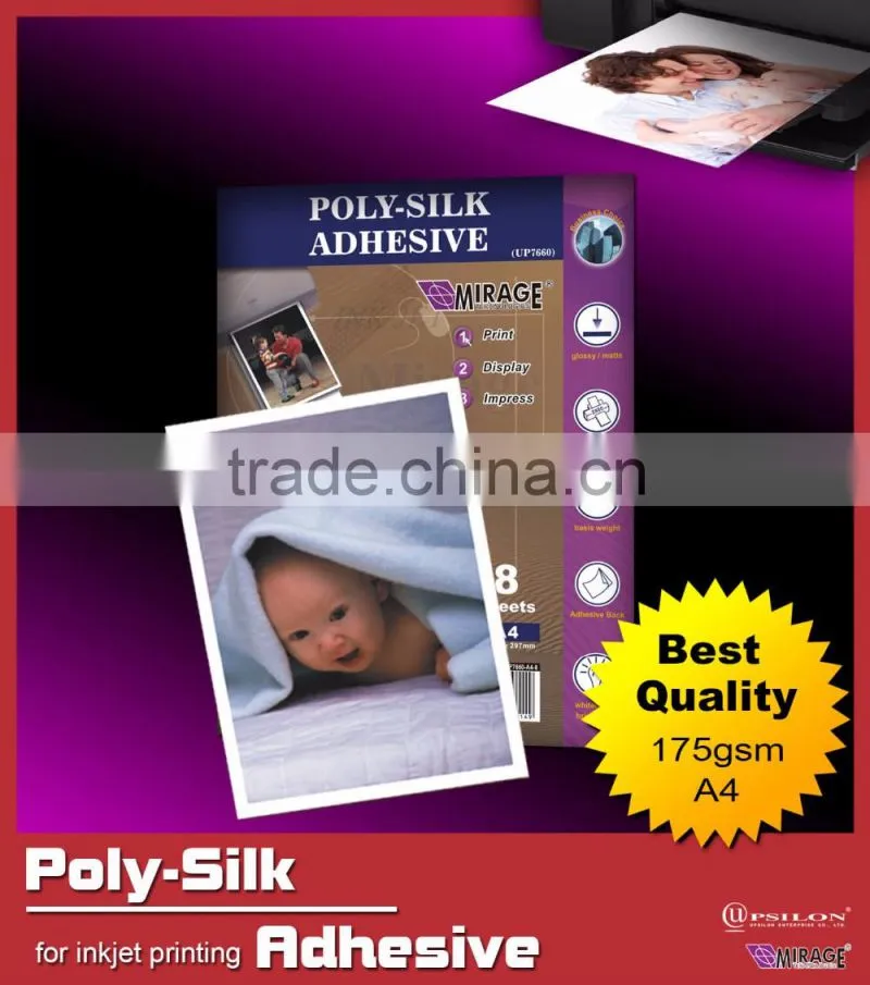 Hot Selling Shape DIY Elegant Poly Silk Fabric for 175 gsm a4
