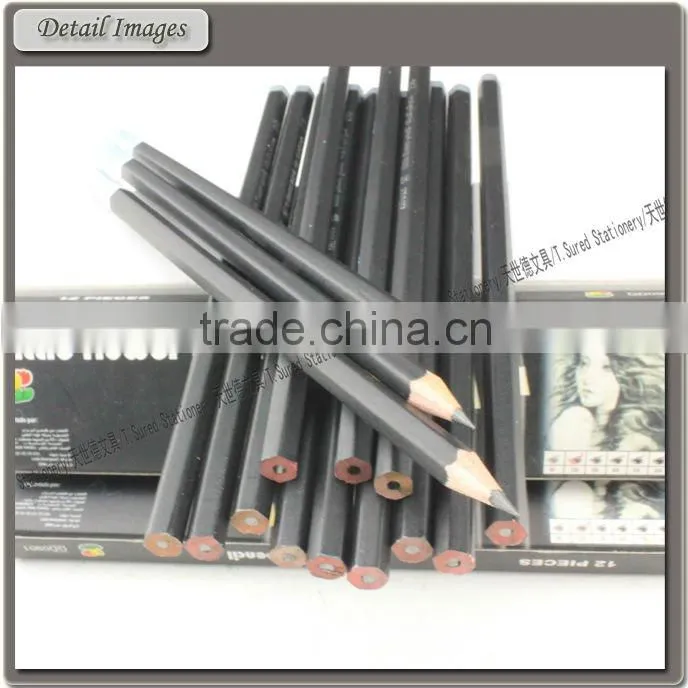 12 Pcs Standard Wooden HB Pencil Set With Box